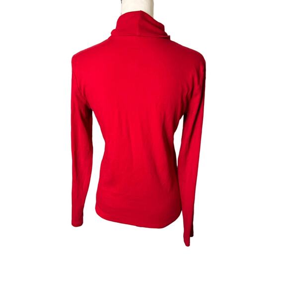 St Johns Bay Turtle Neck  Red Size Small - Picture 3 of 3